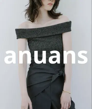 거의 미사용 anuans 슬리브리스 니트 FREE 블랙 여성용