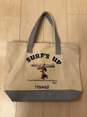 하와이 한정판 SURF'S UP 일광화상 스누피 토트백
