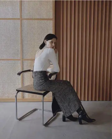 maison celon tweed mermaid skirt