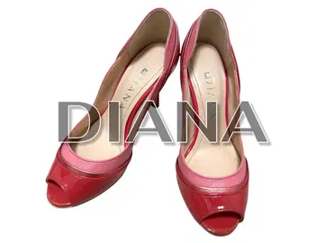DIANA 핑크 오픈토 하이힐 21.5cm
