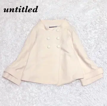 UNTITLED 케이프풍 울 코트 숏 기장 2 아이보리