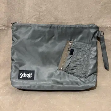 Schott 그레이 나일론 클러치백
