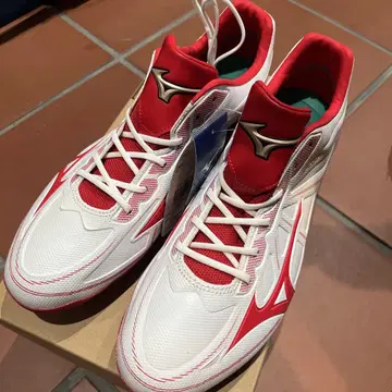 미즈노 라이트 에보엘리트 스파이크 27.5cm 화이트/레드