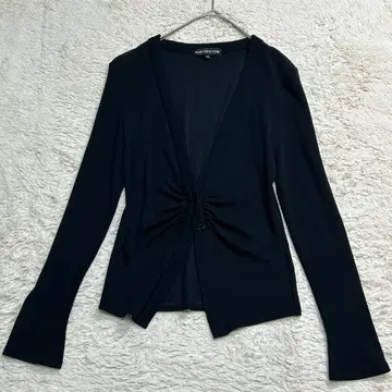 FOXEY NewYork 셔링 긴팔 가디건 블랙 40 L