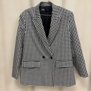 ZARA 테일러드 여성용 체크 자켓 M