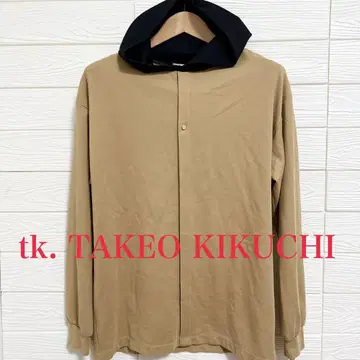 tk.TAKEO KIKUCHI 긴팔 티셔츠 후드 부착 후드티