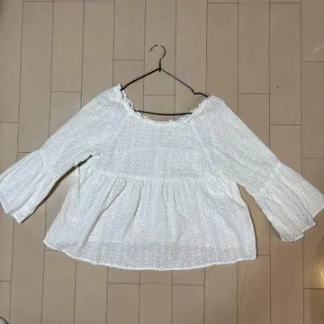 luana 화이트 오부소매 블라우스