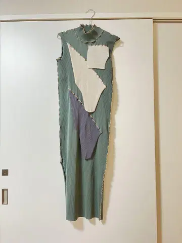 kotohayokozawa 슬리브리스 원피스 그린