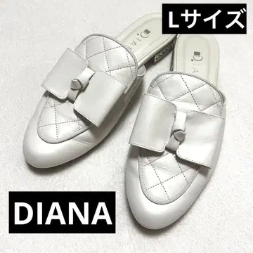 DIANA 퀼팅 뮬 화이트