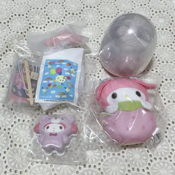 산리오 마이멜로 마이멜로디 가챠 세트 딸기 싸개 마스코트
