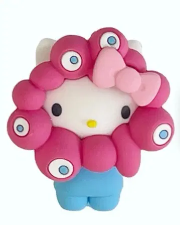 먀쿠먀쿠 산리오 코스프레 입체 마스코트 클리어 키링 키티