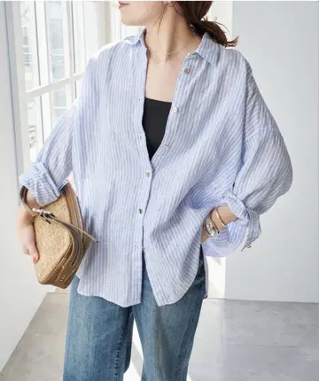 80 린넨 카슈쿨 빅 셔츠