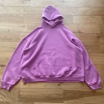 레어 컬러 90s 00s 러셀 무지 후드티 핑크 페이드 USA