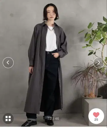 DRAW 롱 셔츠 원피스