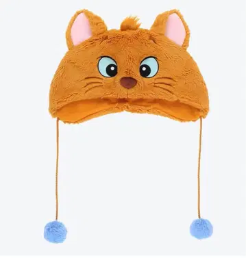 고양이 캐릭터 모자 오렌지