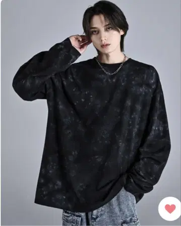 ADRER 엑스트라 퀄리티 와이드 슬리브 롱T 타이다이 패턴 XXS
