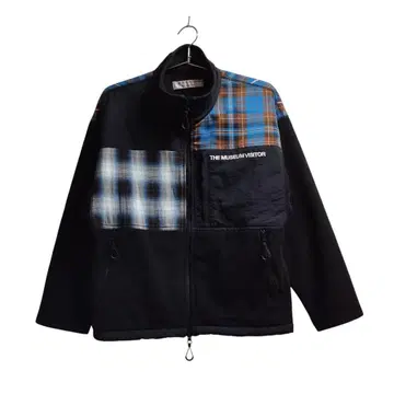 더 뮤지엄 비지터 하트 스티치 체크 플리스 S