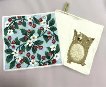 FEILER 페이러 새상품 꽃무늬와 곰 타월 손수건