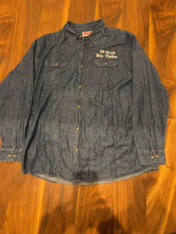 US 구제 의류 Wrangler Premium Quality 데님 셔츠