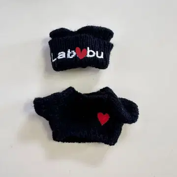 LABUBU 봉제 인형 옷 갈아입기 의류 2점 블랙