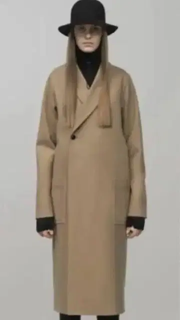 hyke 숄카라 롱 코트