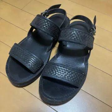 ZARA MAN 뜨개질 블랙 샌들