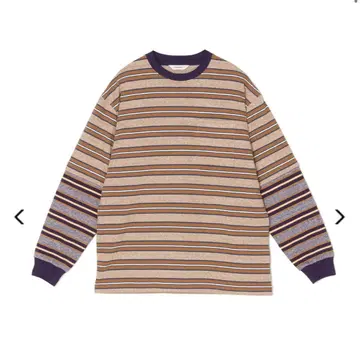 PHEENY 멀티 보더 레이어드 l/s 보더 롱T