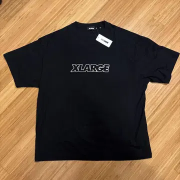 택 포함 미사용 새상품 XLARGE 블랙 T셔츠 로고 자수 XXL
