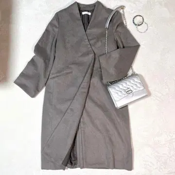 센스 오브 플레이스 노카라 체스터 코트 울 혼방 아우터 그레이 F