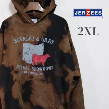 JERZEES 저지즈 프린트 빅 사이즈 타이다이 후드티