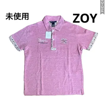 미사용 ZOY 빨간색 계열 꽃무늬 옷깃 피케 셔츠 신사 1