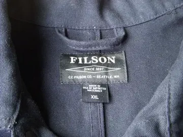 filson 캔버스 셔츠 XXL 네이비