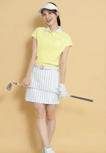 캘러웨이 언더 쿨 프렌치 슬리브 피케 셔츠 M