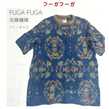 FUGA FUGA 후가후가 5분 소매 튜닉 니트 M&KYOKO