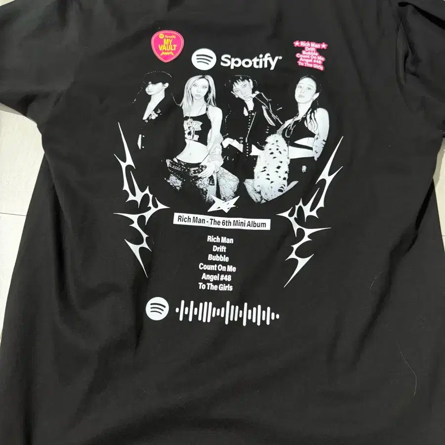 aespa Rich Man Spotify ポップアップ Tシャツ jp.ktown4u.com : aespa