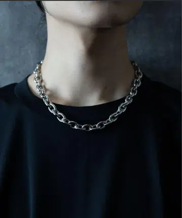 HARE 하레 BIG 체인 목걸이 실버 남성용 여성용