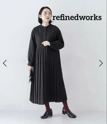 [ refinedworks ] 인기 있는 세미 포멀 플리츠 원피스