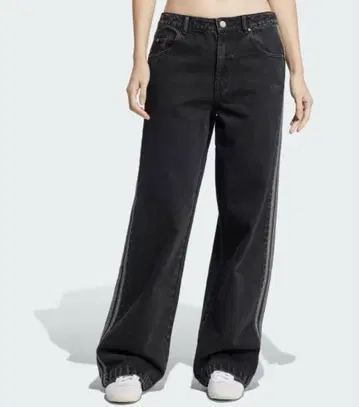 아디컬러 데님 쓰리 스트라이프 트랙 팬츠 /adidas 데님 팬츠