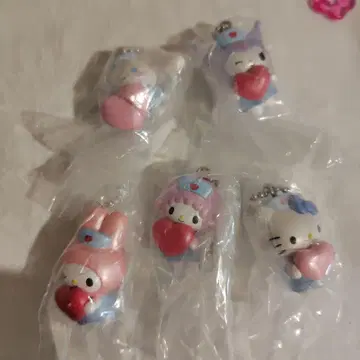 산리오 간호사 스윙 마스코트 5종 풀 컴플리트 세트