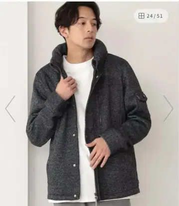 BEAMS heart 남성용 블루종 블랙 M 사이즈