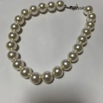화이트 펄 목걸이 세트