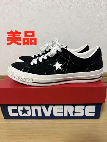 [ 새상품급 ] 26cm CONVERSE 와이스타 블랙 스웨이드 스니커즈