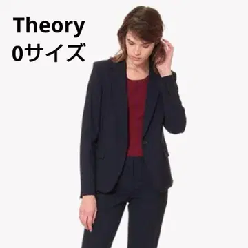Theory 테일러드 자켓 0 사이즈 최근 모델 네이비