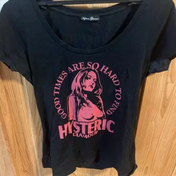 HYSTERIC GLAMOUR 반팔 T셔츠 블랙