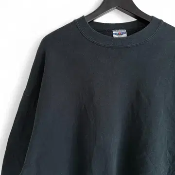90s 빈티지 JERZEES USA 제작 블랙 무지 맨투맨 I18