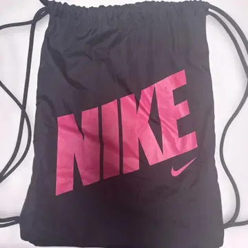 NIKE 드로우 스트링 백 블랙/핑크