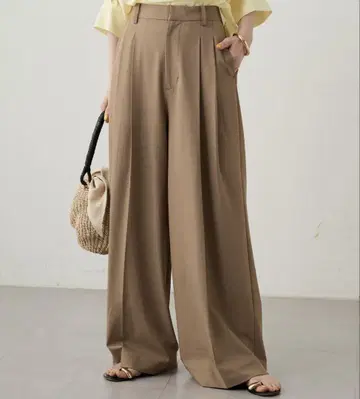 Loungedress 2 턱 와이드 팬츠