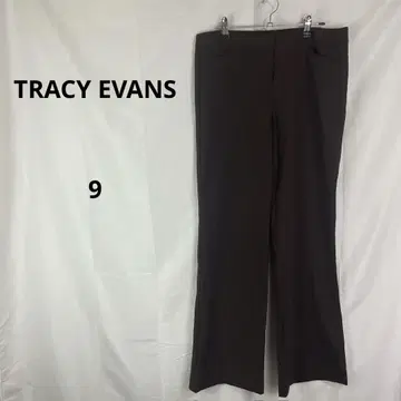 새상품급 TRACY EVANS 트레이시 에반스 브라운 스트레이트 팬츠 M