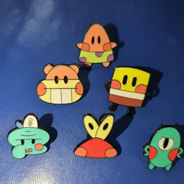 스펀지밥 패트릭 징징이 플랑크톤 핀즈 핀 배지 집게리아