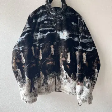 ZARA 말 프린트 플리스 자켓 L-XL
